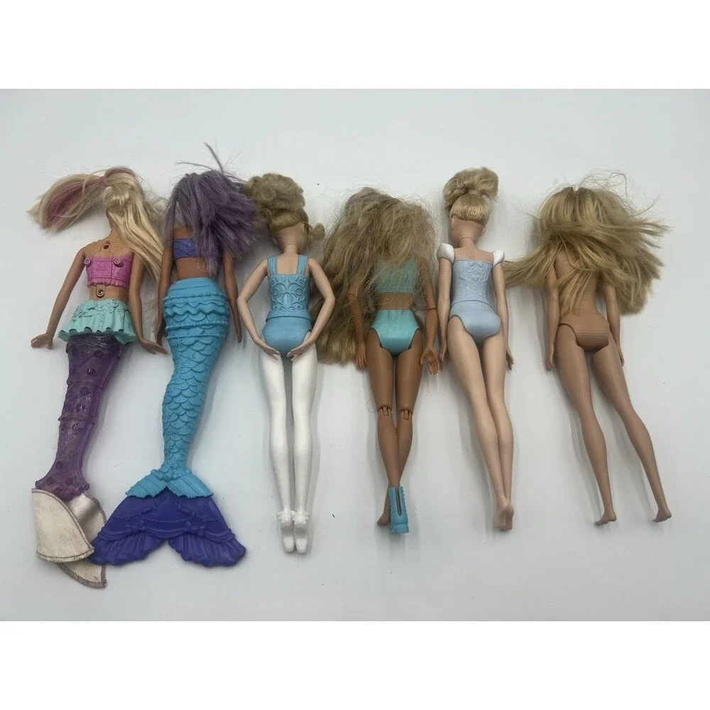 Lot Of 23 Barbie Ken Dolls And Clothes Dresses 2010-modern Mermaid Ballerina